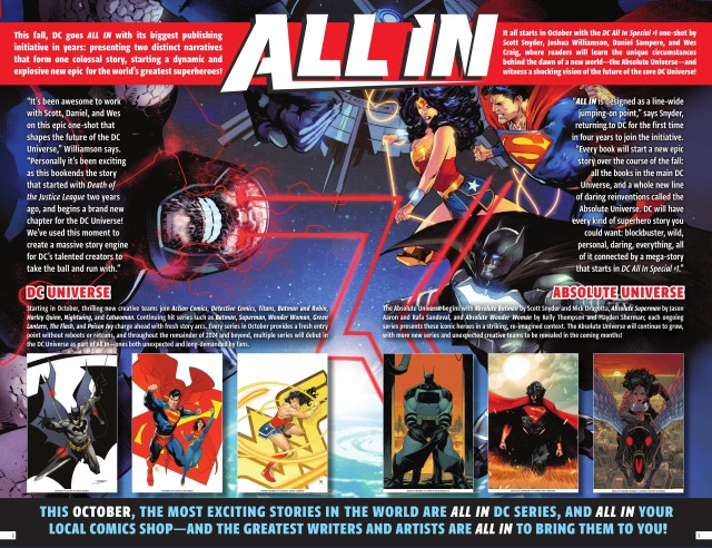 DC Comics Revoluciona 2025 com a Iniciativa “All In”